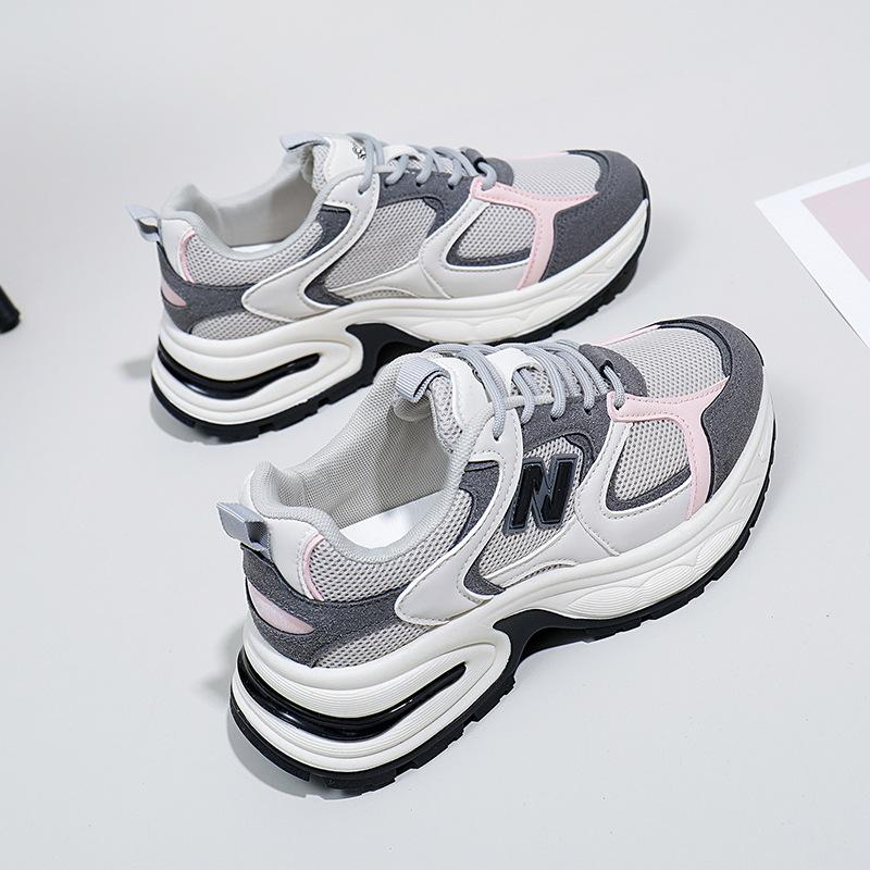 INS Korean Style Platform Dad Shoes  Spring New Street Snap Student Running Sneaker Height Increasing Leisure Hb203
