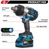 ONEVAN Torque Brushless Electric Impact Wrench 3/4 Inch 8 Gears Cordless Wrench Power Tools For Makita 18V Battery
