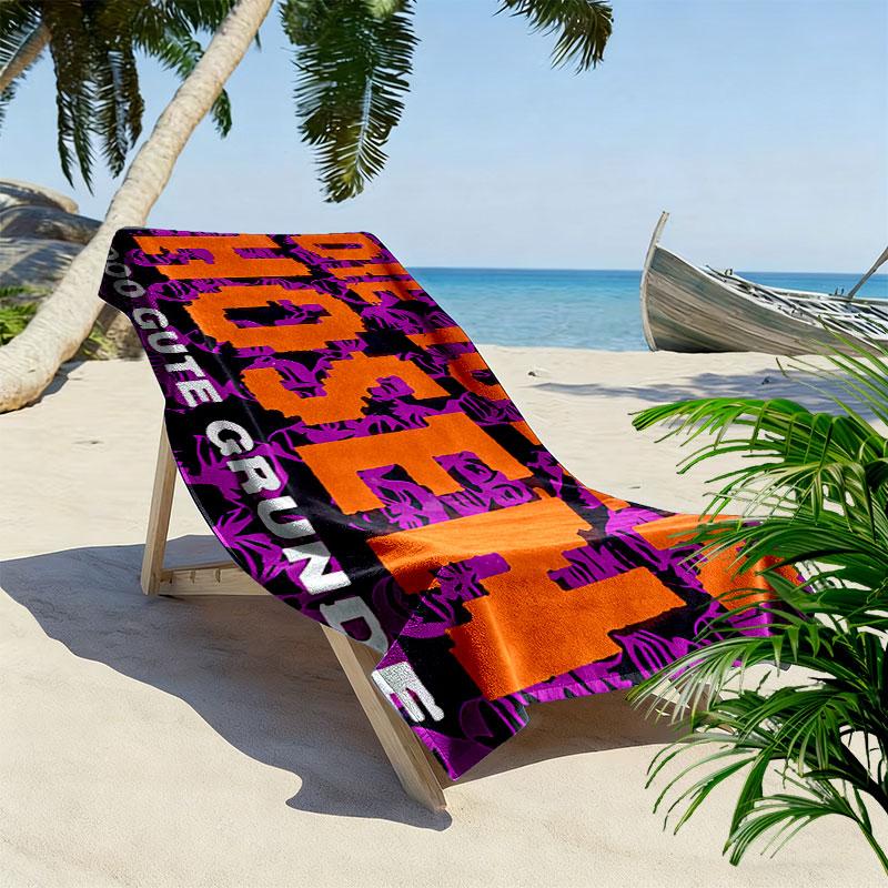 DTH Print Strandtuch, Großes Weiches Schnelltrocknendes Handtuch für Strand Camping Schwimmen