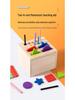 Montessori Wooden Educational Toy: Shape & Color Matching Coin Box for Early Learning