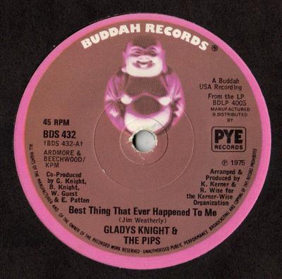 7palcová deska GLADYS KNIGHT & THE PIPS - Best Thing That Ever Happened To Me BDS432 Buddah Records 1975 UK Soul/Funk Použitá
