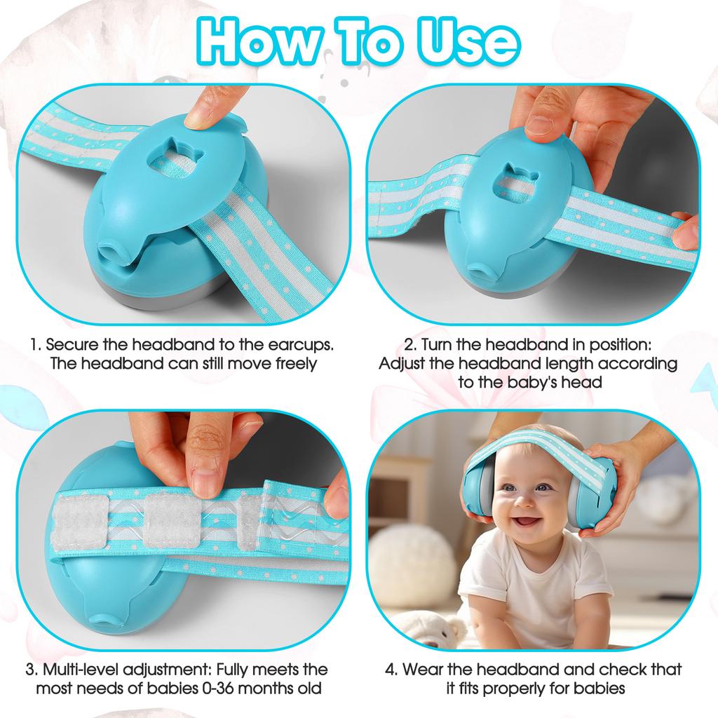 C10 Baby Earmuff Mini-headset Adjustable Noise-proof Ear Protection Kids' Outdoor Sleep and Airplane Anti-noise Earmuffs