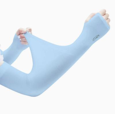 Summer Thin Ice Silk Sleeves Men and Women Unisex Outdoor Sports Driving UV Protection Cycling Arm Covers Sunscreen Ice Sleeves