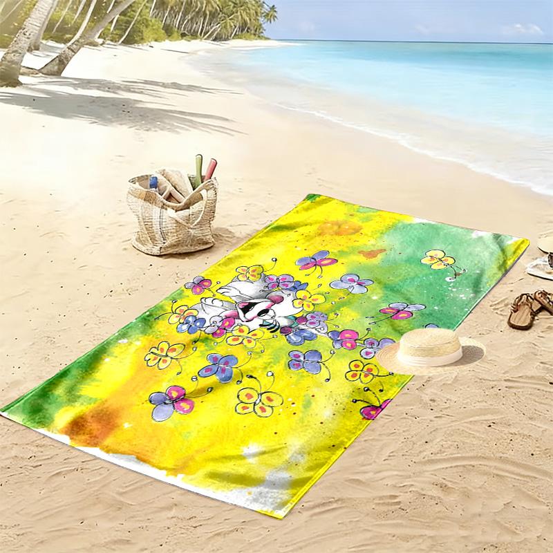 Diddl Print Strandtuch, Großes Weiches Schnelltrocknendes Handtuch für Strand Camping Schwimmen