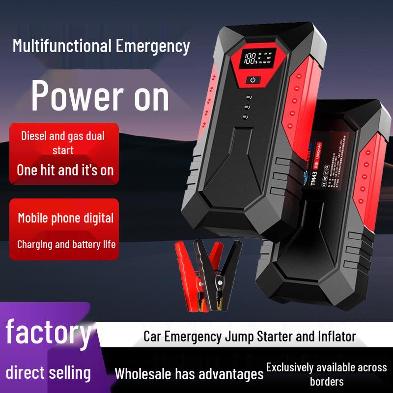 12V Car Emergency Jump Starter - Vehicle Battery Booster Device