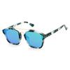 Fashion Pilot Flat Top Sunglasses Men Vintage Square Film Mirror Blue Lens UV400 Protection Stylish Eyewear