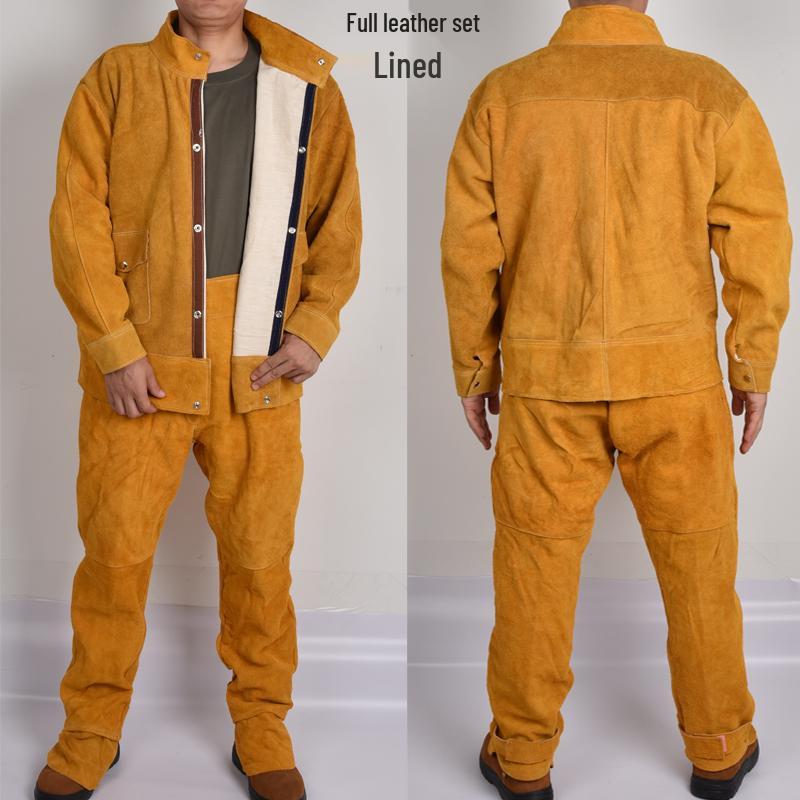 Kurtka spawalnicza ze skóry bydlęcej: Odporny na ciepło, Ochrona przed poparzeniem, Ochrona przed łukiem spawalniczym, Izolowana skóra dla spawaczy.