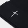 Trendy brand literary and retro cross trendy embroidery pile cold hat men's and women's niche personalized knitted hat