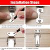 10/1PC Duck Beak Spring Buckle Stainless Steel Door L Lock Hasp Latches Wooden Box Furniture Cabinet Door Spring Buckles Clamps