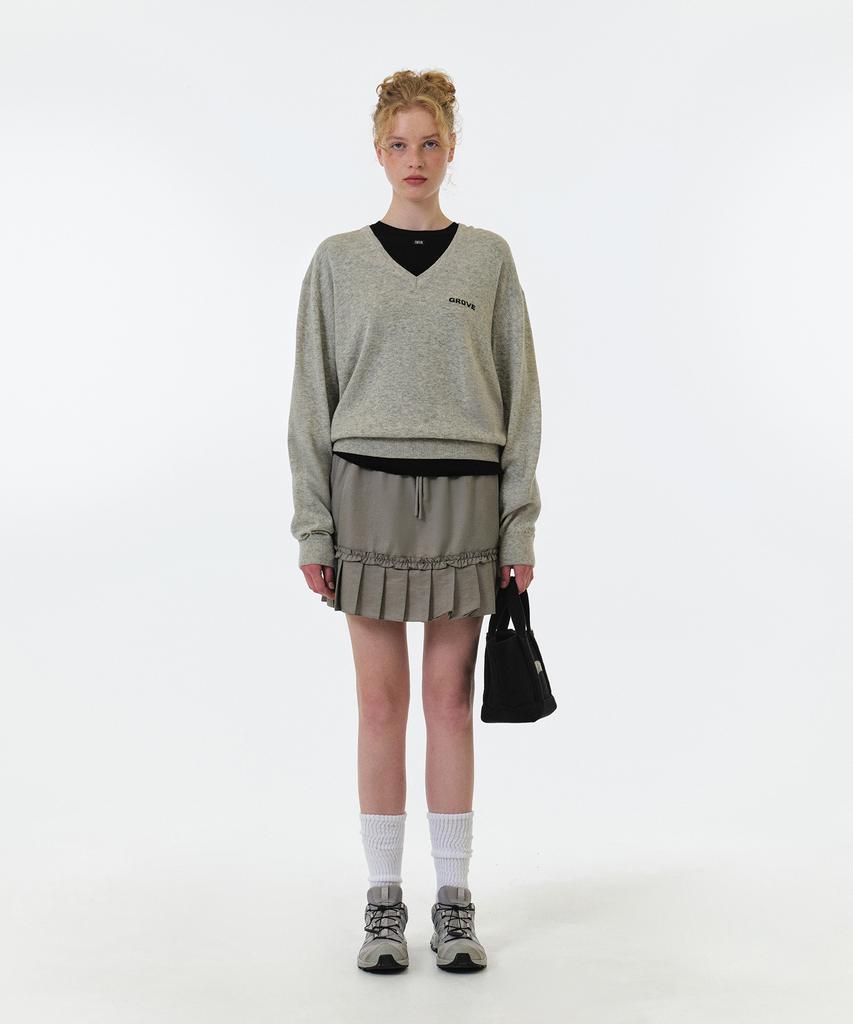 Grove Mei Layered Skirt (Grey)