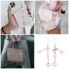 Bowknot Phone Chain Pink Phone Charm Bowknot Bag Accessory Bag Ornament Phone Pendant Acrylic Material for Phone Bag