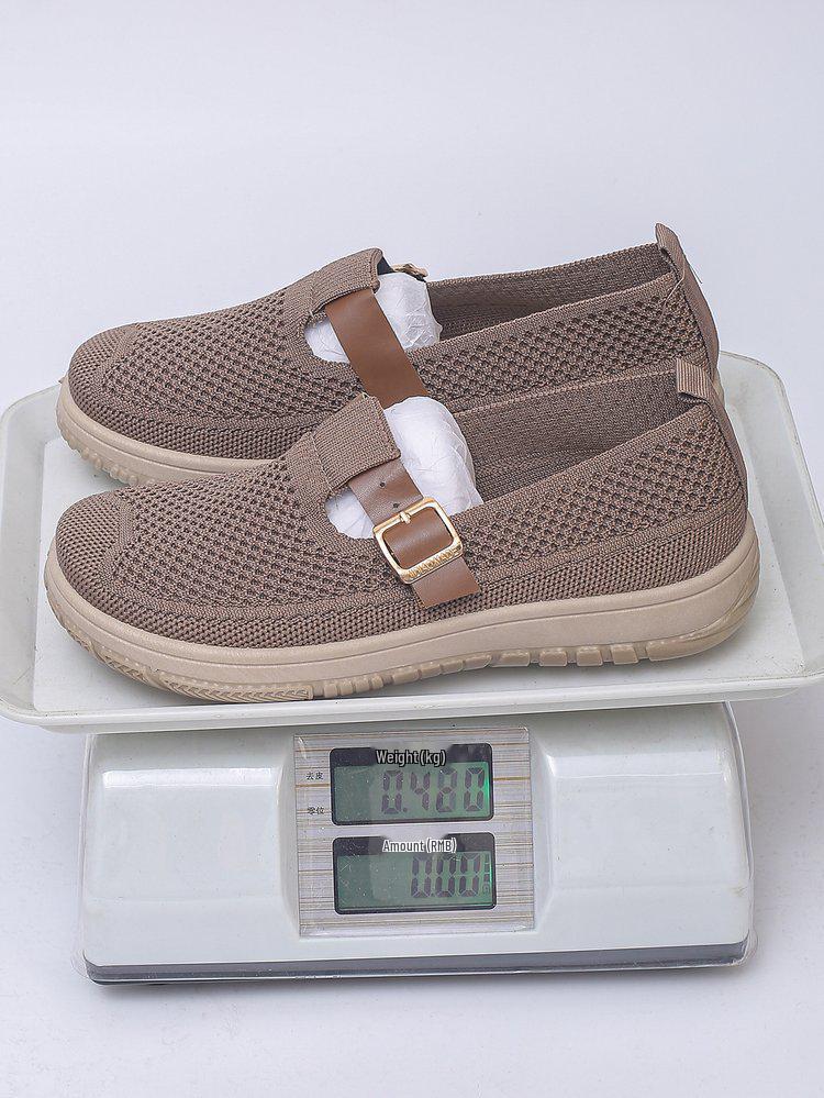 Spring Summer Flyknit Breathable Women's Slip-on Loafers