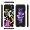 Graffiti pouzdro na telefon pro Samsung Z Flip 6 7 5G Z Flip 5 Galaxy Z Flip 3 4 5G ZFlip Nárazuvzdorný tvrdý kryt TPU PC Coque Capa Měkký
