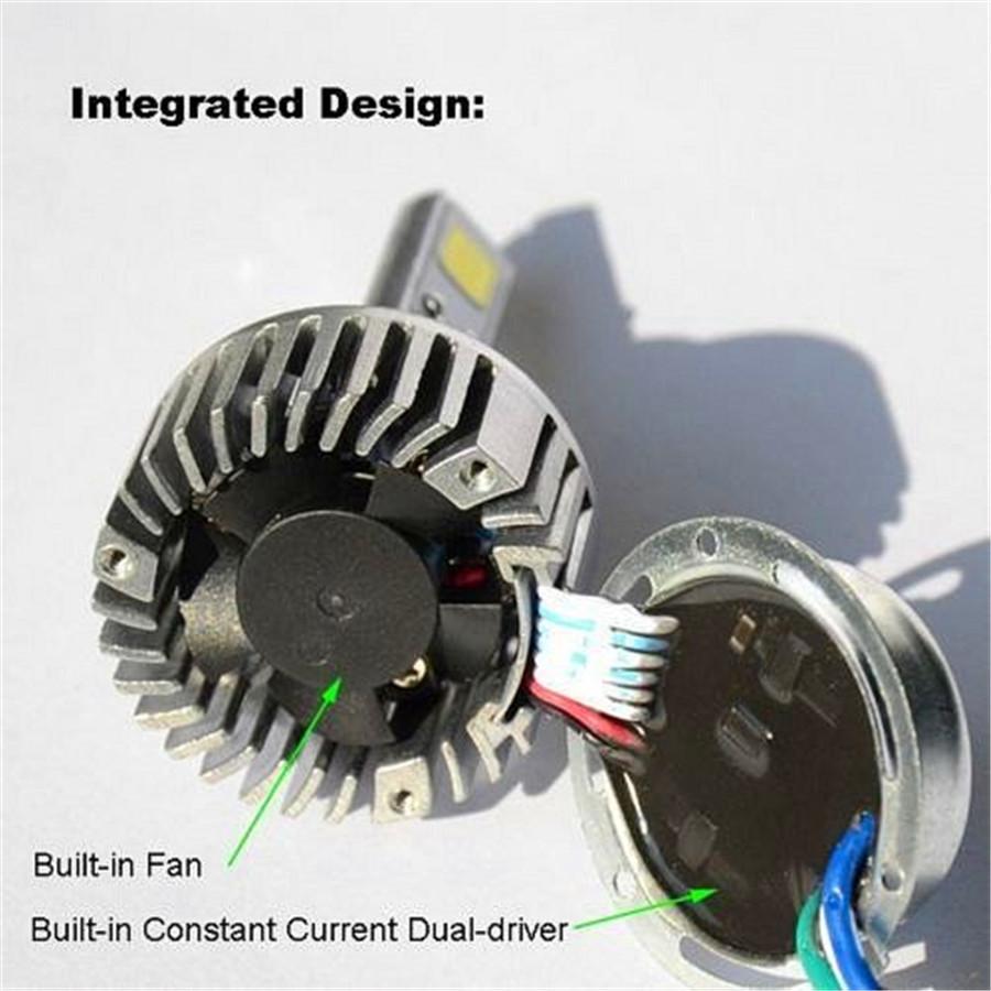 6500K 32W 3000LM COB LED HID White 360° Hi/Lo Beam H4 Motorcycle Headlight Front Light Bulb Lamp NEW