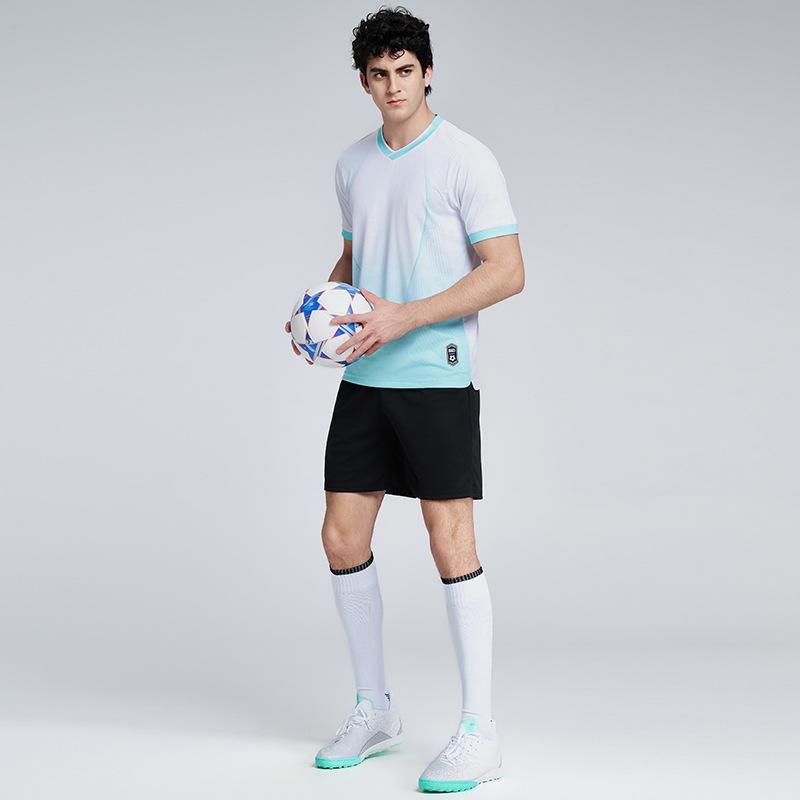Children's and Men's Football Team Kit - Short Sleeve Sports Jersey and Training Set
