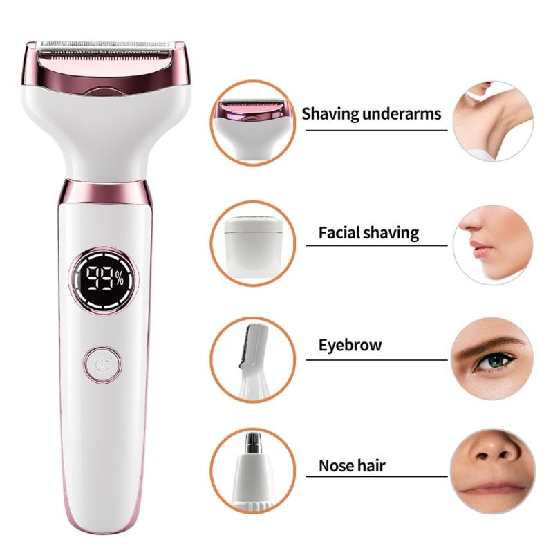 Rechargeable Body Hair Shaver Multifunctional Electric Hair Removal Device Arm Leg Face Shaving Tool For Smooth Shaving