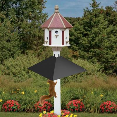 Squirrel-proof Bird Feeder Accessory Squirrel Baffle for Bird Feeder Pole Metal Guard To Deter Squirrels Raccoons from for 4x4