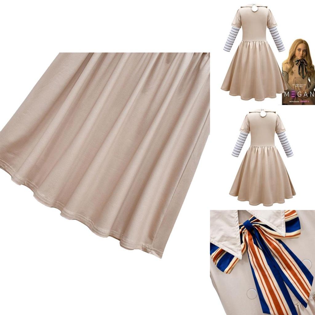 M3gan Cosplay Costume Dress For Girls Polyester Fabric Perfect For Halloween Party Or Stage Performance
