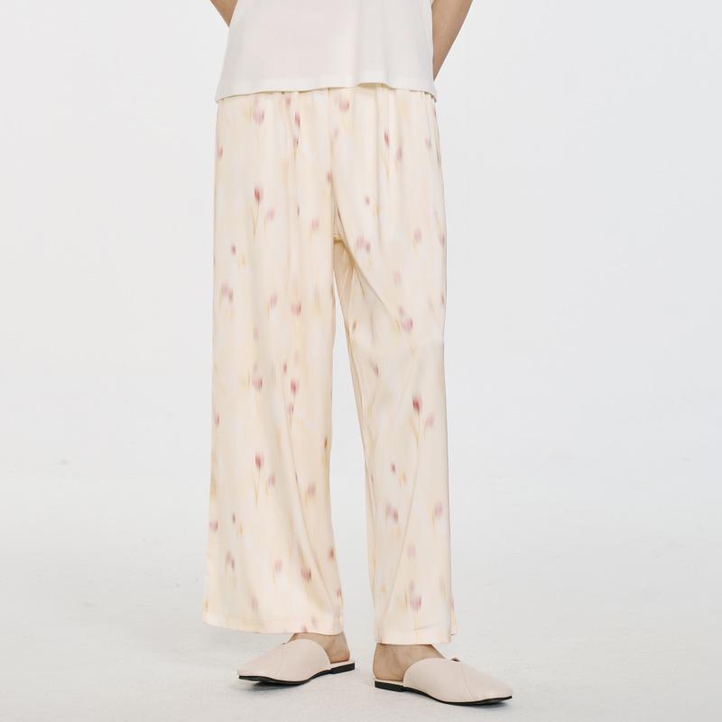 2026 Trendy Chinese-Style Women's Pajama Pants with Large Prints: Versatile for Home or Outdoor Wear In Spring, Autumn, and Summer.