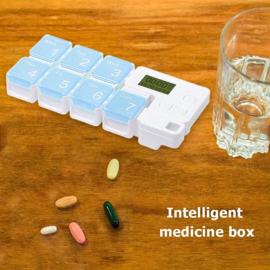 Store Pill Dustproof Practical Large Capacity 7 Days Daily Smart Pill Box Storage Container Electronic Pill Box