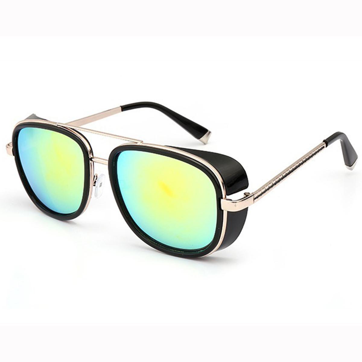 

Солнцезащитные очки с большой оправой Ретро Мужские солнцезащитные очки Женские солнцезащитные очки Солнцезащитные очки Синие очки золотой