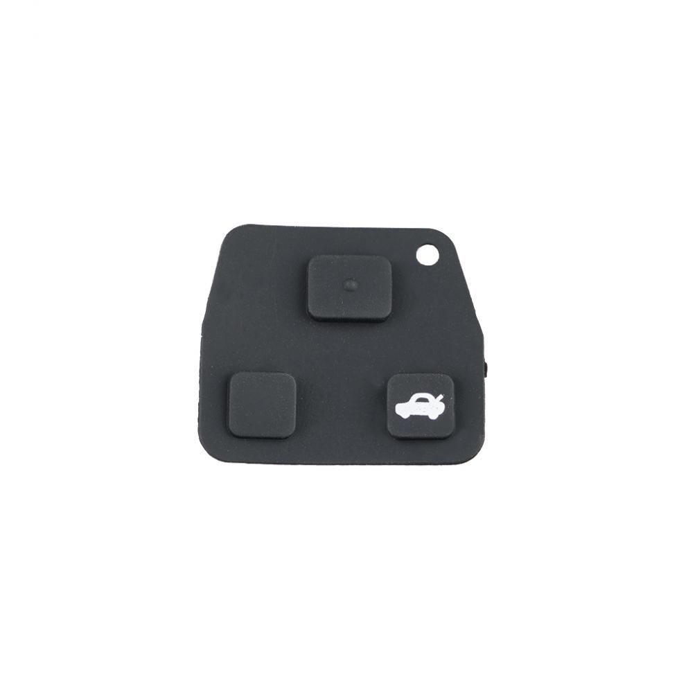 Carcasă de cheie pentru telecomandă pentru mașină cu 3 butoane cu lamă TOY43 / tampon de cauciuc și 3 micro-comutatoare potrivite pentru Toyota