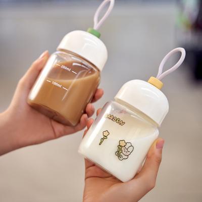 Simple Milk Glass Bottle With Scale Multipurpose Wear Resistant Water Cup For Barbecue Outdoor
