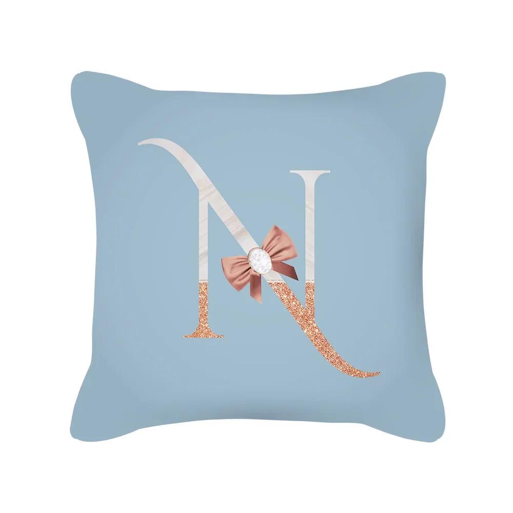 Letter Cushion Cover Alphabet English Pillow Home Decor