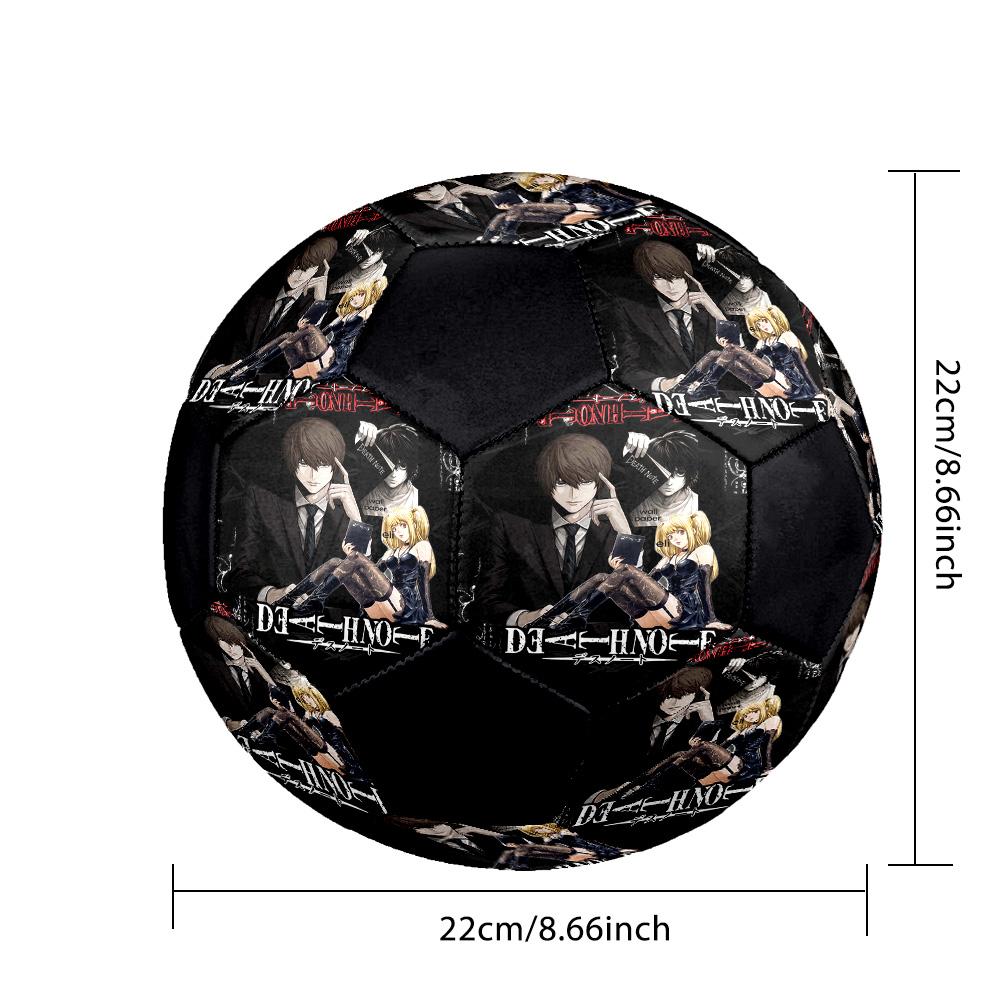 Death Note Indoor Soccer Ball Colorful All Ages Size 5 Machine Stitched PVC Competition Ready Durable High-Bounce