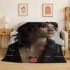 Kpop Hyunjin Stray Kids Music Flannel Blanket Soft Warm Throw Blanket for Bedroom Living Room Bed Travel Camping Picnic Gift