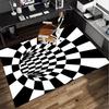 Checkerboard Distortion Pattern Office Rug Chair Mat, Entryway Carpet, Suitable for Front Door, Bedroom, Living Room, Desk, Holiday Gift
