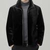 Men's Golden Mink Velvet Winter Coat 2025: Middle-Aged Fashion, Casual Warm Fleece Jacket, Loose Fit Outerwear