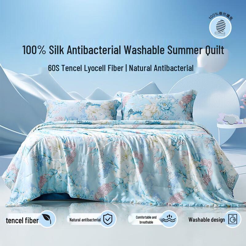 FUANNA Tussah Silk & Lyocell Summer Quilt