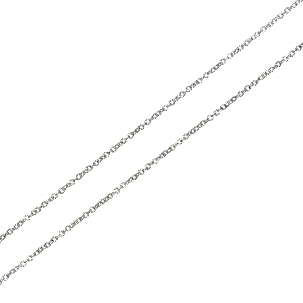 TIFFANY&Co. Cross-stitch Necklace Pt950Platinum/diamond 3.85g Women Used