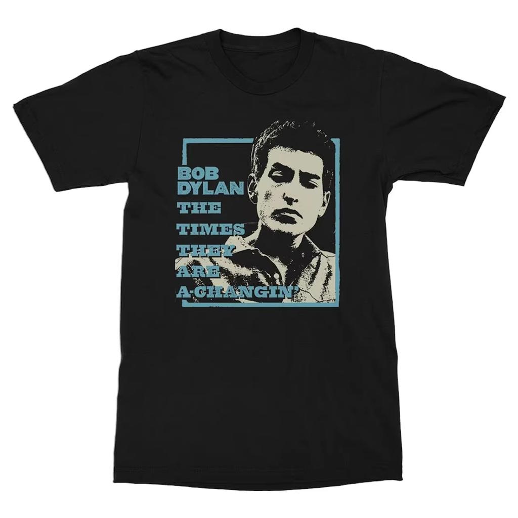 2025 Summer New Bob Dylan Rock Poet American Vintage High Street Tshirt Plus Size Casual Unisexs Unisex Top Tee Hip Hop Breathable