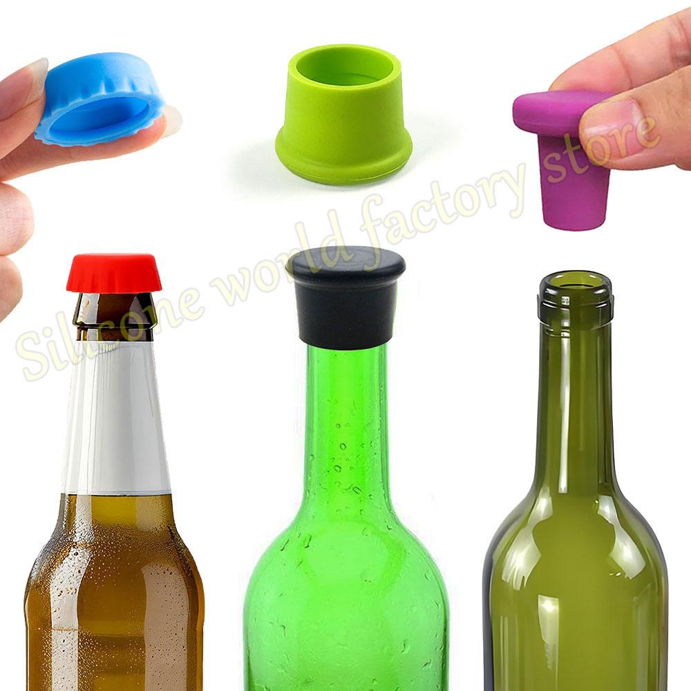SW 12/6/3PCS Silicone Fresh-keeping Bottle Cap Soda Beer Sealed Caps Red Wine Stopper Vinegar Barware Soy Sauce Bottle Cover