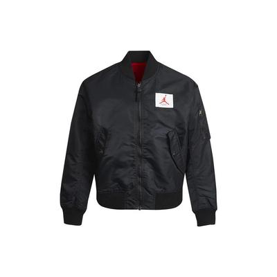 Chaqueta de béisbol reversible informal con logotipo de vuelo para hombre, color negro CV2243-010