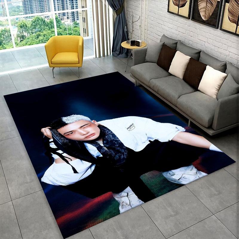 Fashion Kpop Hyunjin Stray Kids Non-Slip Area Rug for Living Room,Bedroom,Playroom,Soft Carpet Floor Mat Home Decor Rug Kid Room