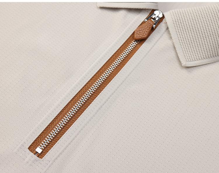 Summer Waffle Texture Smooth and Cool Men's Short Sleeved Polo Shirt