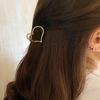 Single Heart Shaped Hair Clip Compatible for Women Minimalist Elegant Hairpins with Smooth Clamp, Hold for Braids, Buns, Ponytails, Updos Hollow Out S
