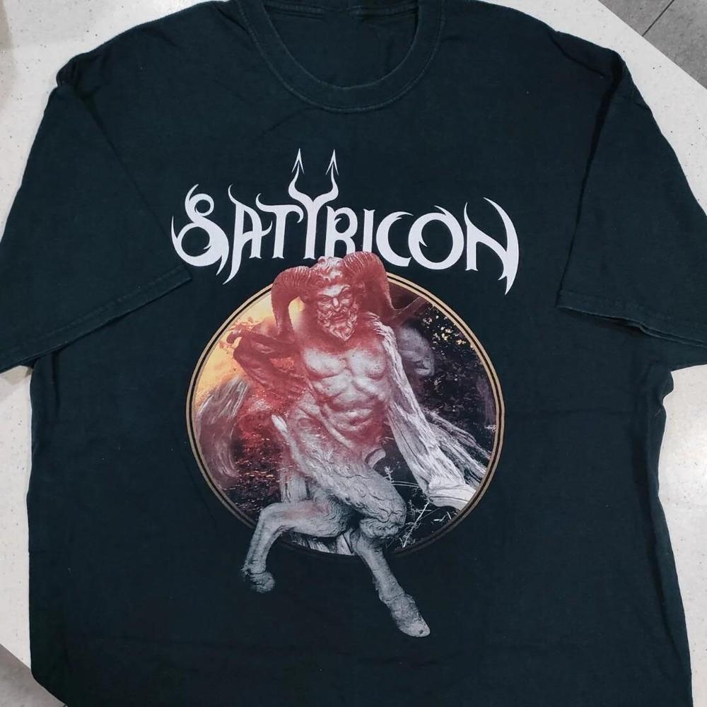 Vtg Satyricon Band Gift For Fans Cotton Black T Shirt For Men CM228 Unisex T-Shirt XL
