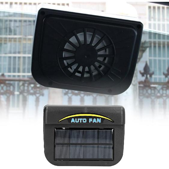Air Vent Radiator Window Windshield Auto Air Vent,Solar Powered Car Exhaust Fan Solar Ventilator Car Radiator Fan, Radiator Ventilator System, 0.5W,