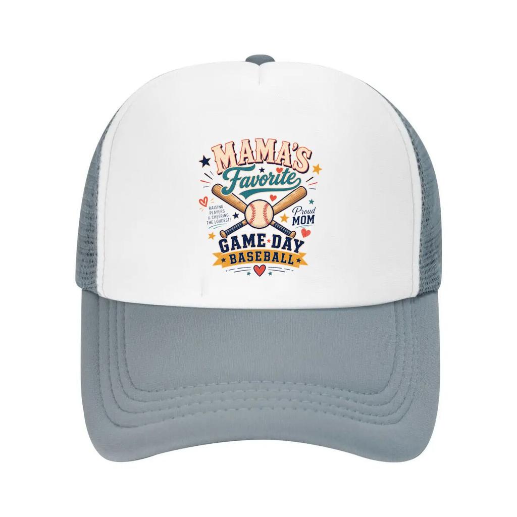 Mama Favorite Baseball Game Day Mesh Baseball Cap Casual Hat Outdoor For Womens Unisex FeUnisex