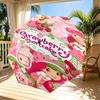 Strawberry Shortcake Print Automatic Open Close Umbrella, Portable Foldable Umbrella, for Outdoor Commute Camping Trip, Ideal Birthday Gift
