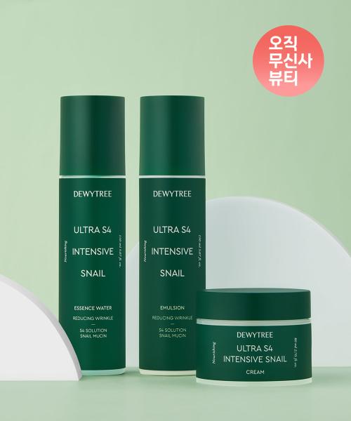 

Dewytree Ultra S4 Intensive Snail 3-Piece Set (Cream 80ml + Water 150ml + Emulsion 150ml) NONE