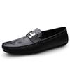 Leer live uitzending krokodillenpatroon beanie schoenen grote maat luie rijschoenen Britse casual schoenen rundleer