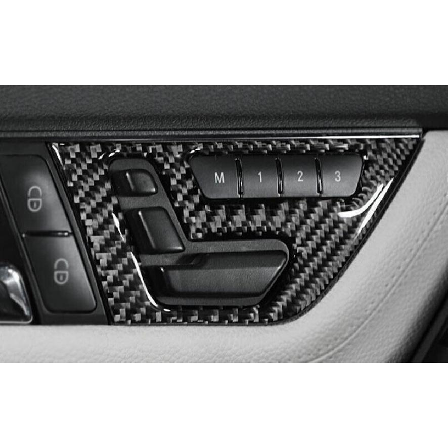 Real Carbon Fiber Dashboard Instrument Cover Trim 2pc For 2007-2014 Benz C-Class