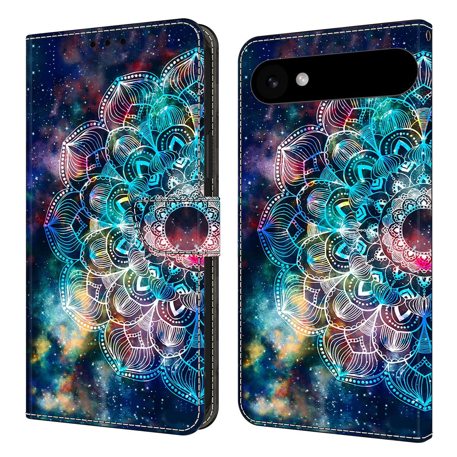 

For iPhone 17 Air Case with Card Slot Pattern Printed TPU+PU Leather Flip Phone Cover Gyro Flower