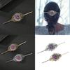 Delicate Floral Hair Stick Crystal Hairpiece with Sparkling Crystal for Evening Wear Photo Props