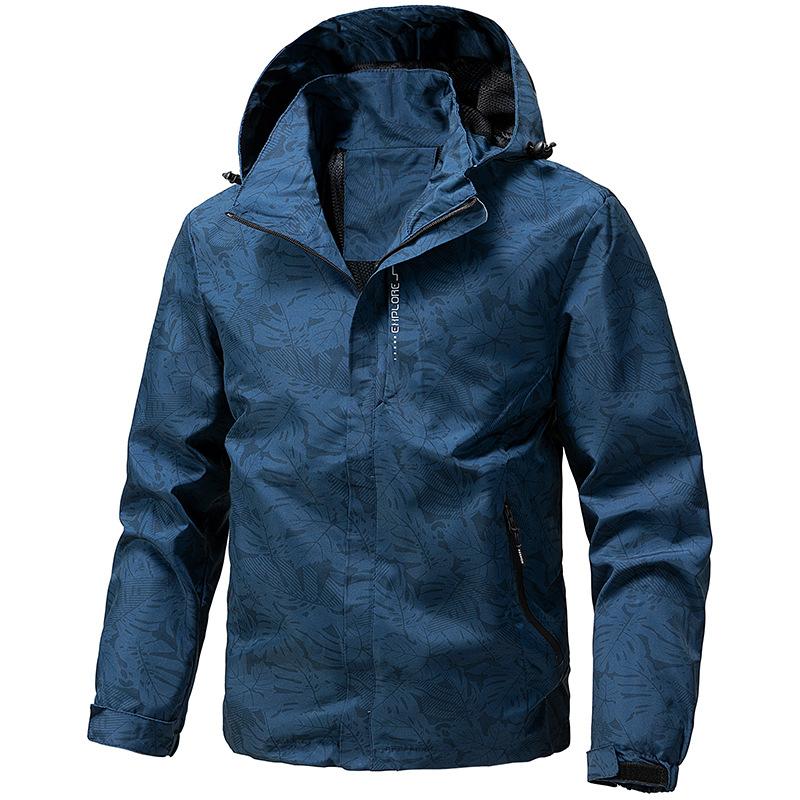 Осень Новая Уличная Спортивная Ветрозащитная Водонепроницаемая Куртка Пара Приталенная Уличная Куртка M синий